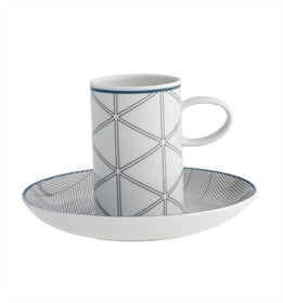 Orquestra Blue Coffee Cup & Saucer By Vista Alegre