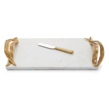 Palm Cheeseboard (Challah) With Cheese Knife By Michael Aram