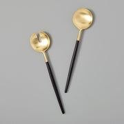 With Gold Flatware Set