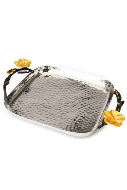 Stainless Steel Hammered 10" Square Dish By Classic Touch