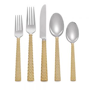 Palm Flatware 5 Piece Place Setting By Michael Aram