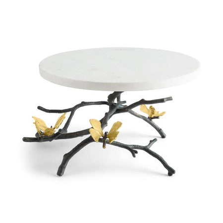 Butterfly Gingko Cake Stand with Spoon By Michael Aram