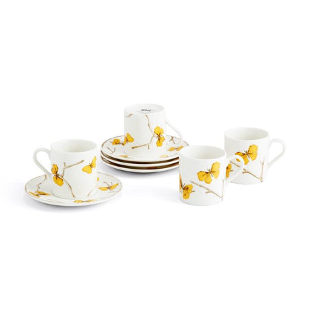 Butterfly Gingko Gold Demitasse Set of 4 By Michael Aram