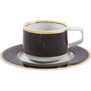 Carrara Marble Coffee Cup & Saucer By Vista Alegre