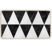 Carrara Marble / Chevron Medium Rectangle Platter